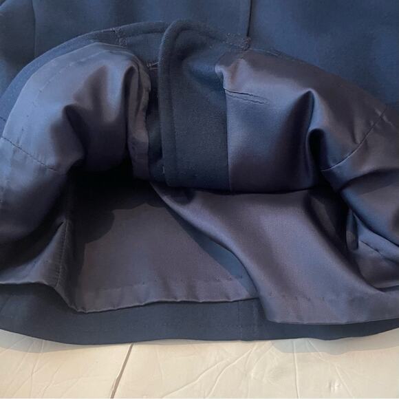 Pendleton Blue Pure Wool Academia Office Career Cropped Jacket Vintage Size 14 - Picture 8 of 11